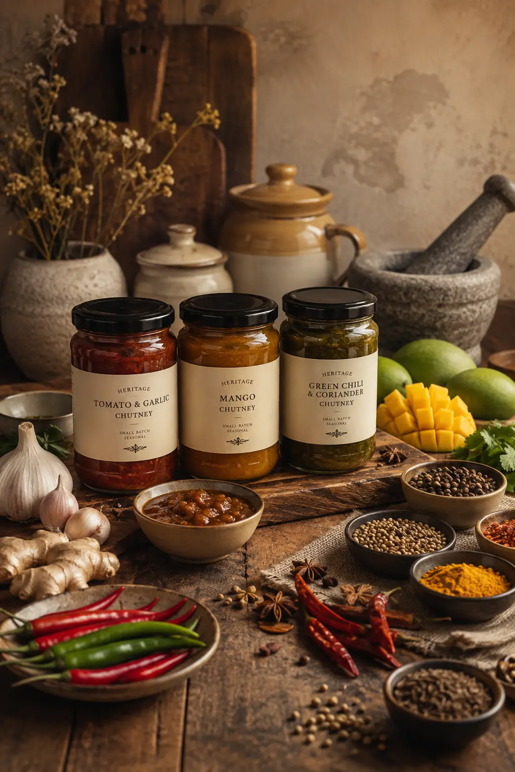 Traditional spices and homemade recipes shared by grandmother